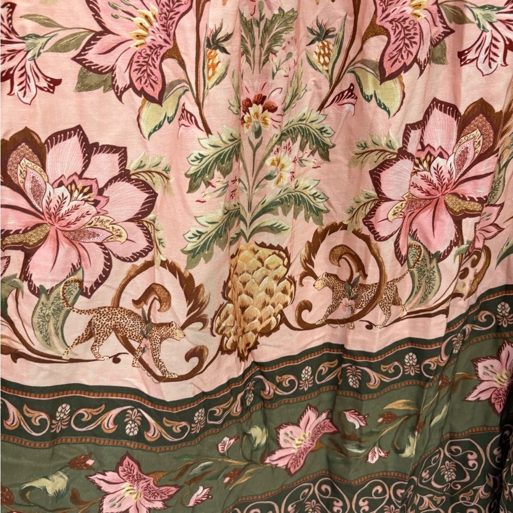 Farm Rio x Barbour Alice Floral Leopard Maxi Dress Size Medium - Picture 16 of 16